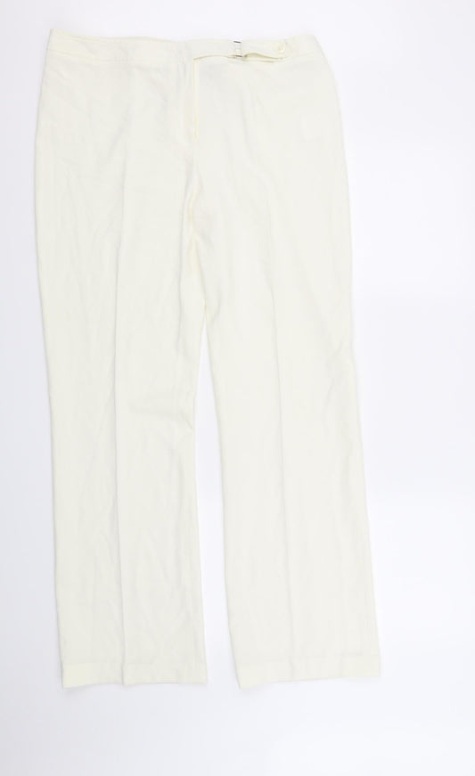 Womens UK Size 16 Sky Designs Regular Fit  White Trousers