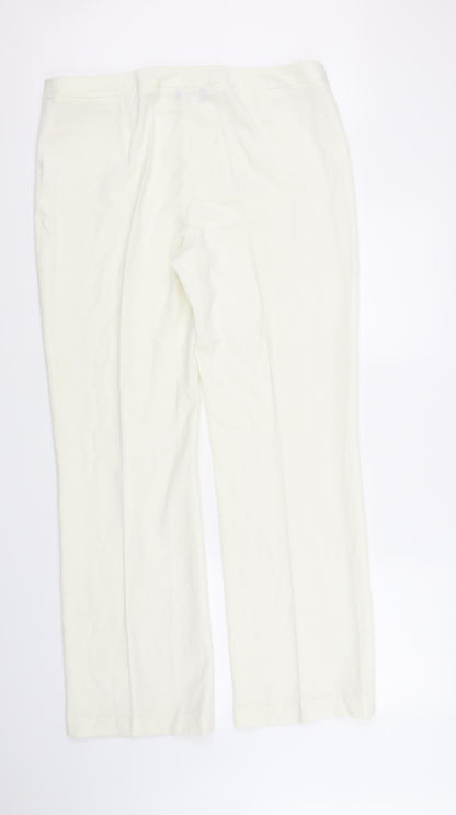Womens UK Size 16 Sky Designs Regular Fit  White Trousers