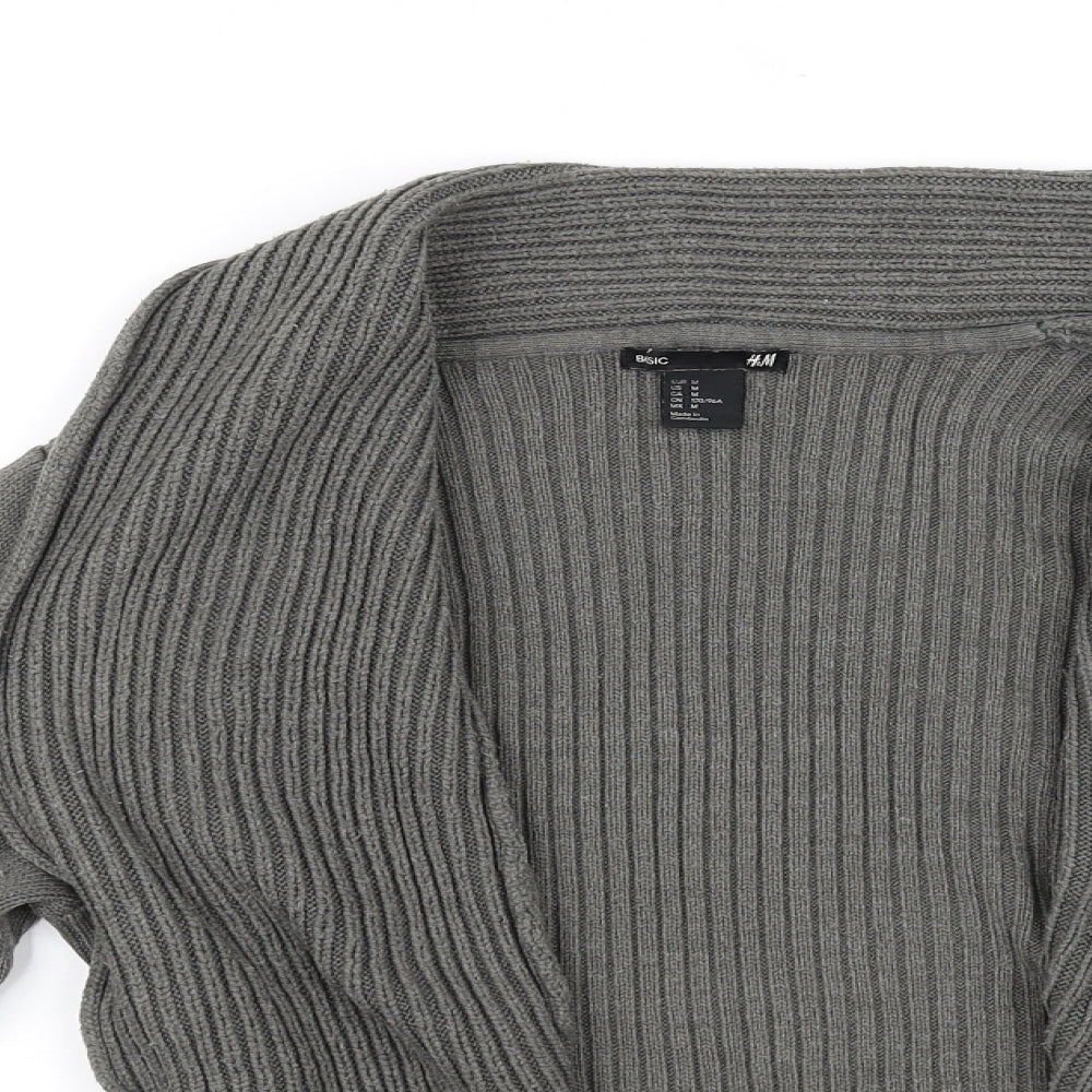 H&M Womens Grey   Cardigan Jumper Size M