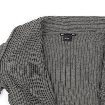 H&M Womens Grey   Cardigan Jumper Size M