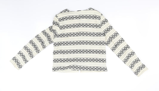 tu  Womens Yellow Geometric  Jacket Coat Size 10