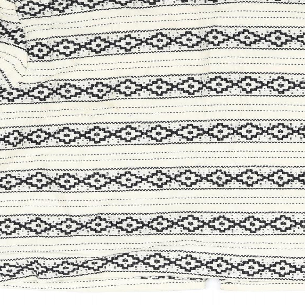 tu  Womens Yellow Geometric  Jacket Coat Size 10