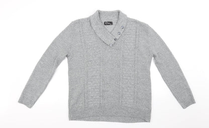 CHIC Womens Grey   Pullover Jumper Size M