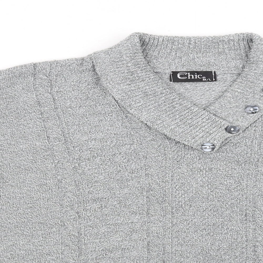 CHIC Womens Grey   Pullover Jumper Size M