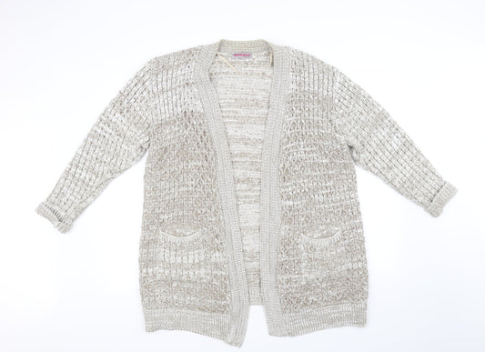 Glimpse Womens Beige   Cardigan Jumper Size L