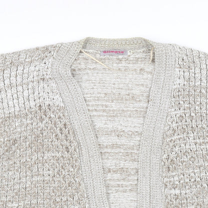 Glimpse Womens Beige   Cardigan Jumper Size L
