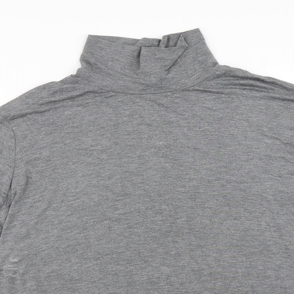 Womens UK Size L H&M Grey Basic T-Shirt