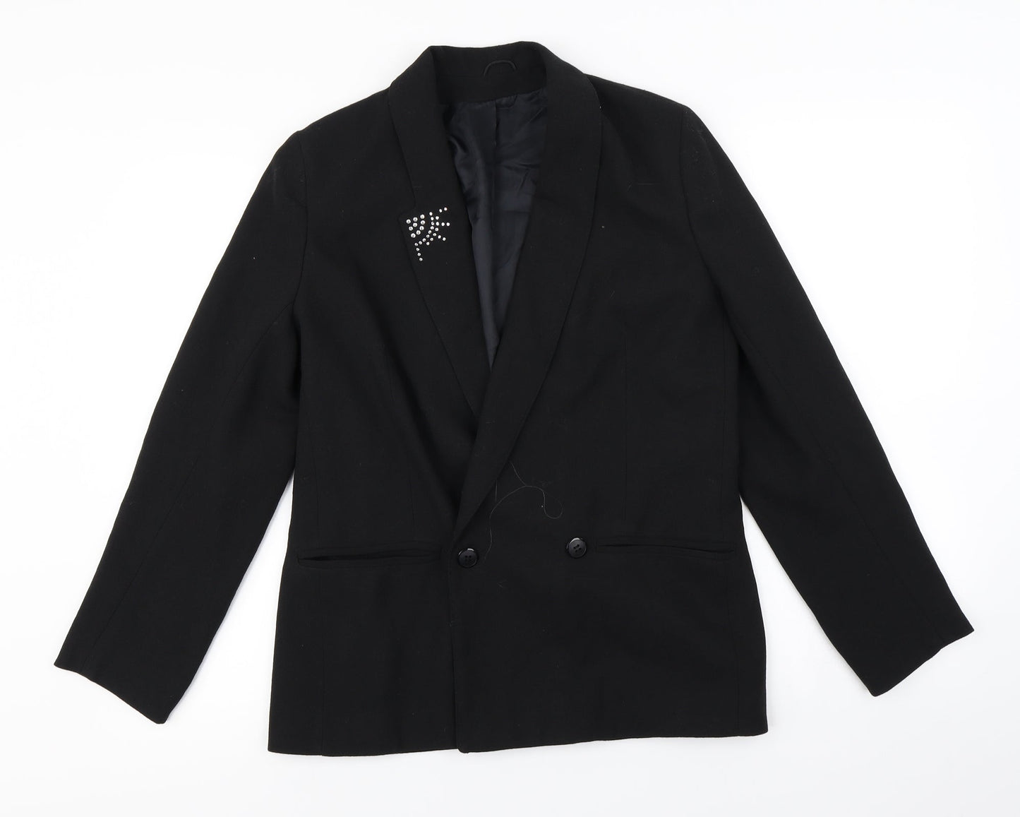 Womens UK Size 12 Preworn Regular Black Blazer