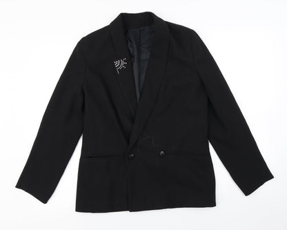 Womens UK Size 12 Preworn Regular Black Blazer