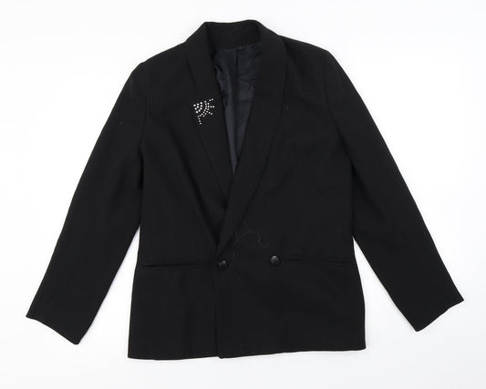 Womens UK Size 12 Preworn Regular Black Blazer