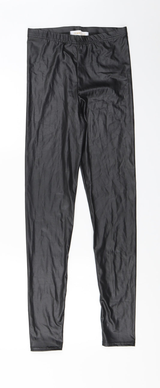 Femme Luxe  Womens Black   Jegging Trousers Size 8 L29 in