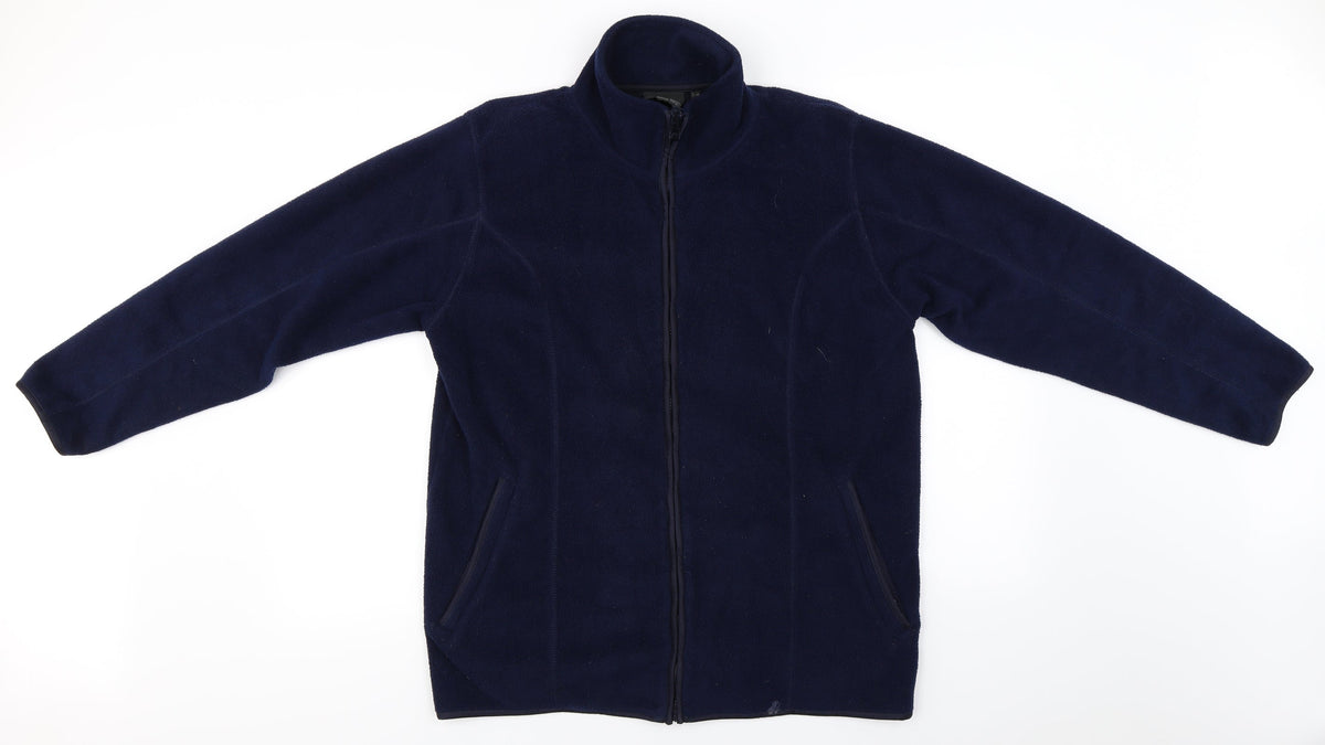 Debbie Morgan  Womens Blue   Full Zip Jumper Size M