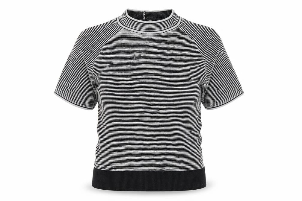 Next Womens White Striped  Pullover Jumper Size 12