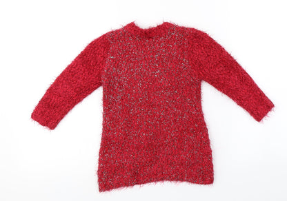 Evie Angel  Girls Red   Pullover Jumper Size 2 Years