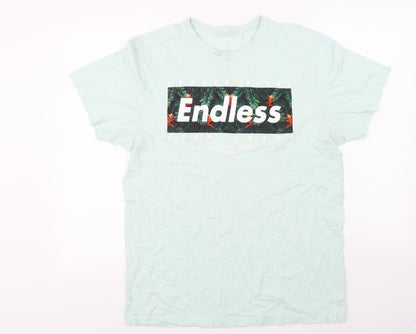 Primark  Mens Blue    T-Shirt Size L