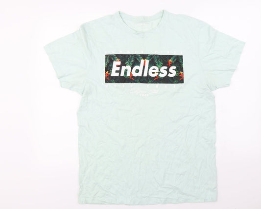 Primark  Mens Blue    T-Shirt Size L