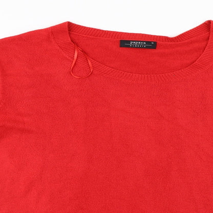 Papaya Womens Red   Pullover Jumper Size 18