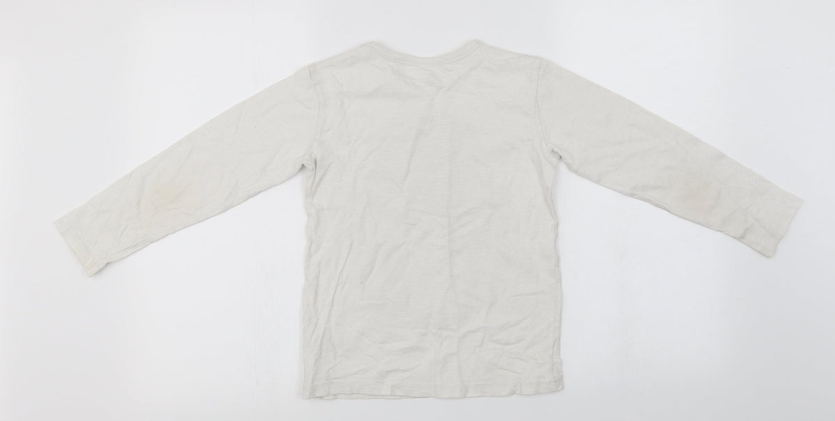 Next Boys White   Basic T-Shirt Size 7 Years