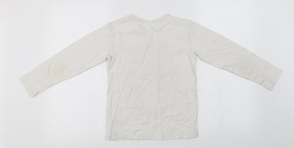 Next Boys White   Basic T-Shirt Size 7 Years
