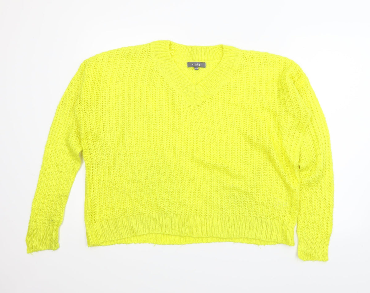 Style Womens Yellow   Pullover Jumper Size 12