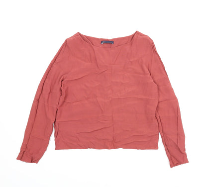 Womens UK Size 12 M&S Red Basic Blouse