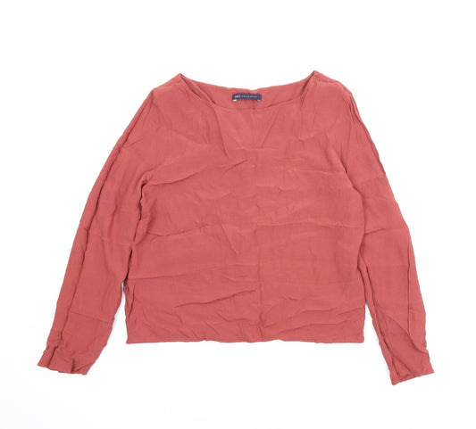 Womens UK Size 12 M&S Red Basic Blouse