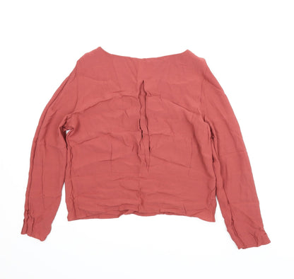 Womens UK Size 12 M&S Red Basic Blouse