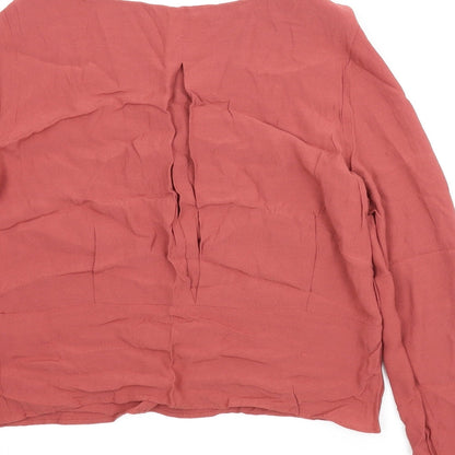Womens UK Size 12 M&S Red Basic Blouse