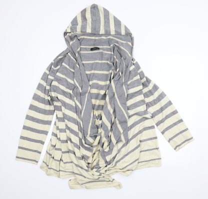 Gw Womens Beige Striped  Cardigan Jumper Size XL  - Draped