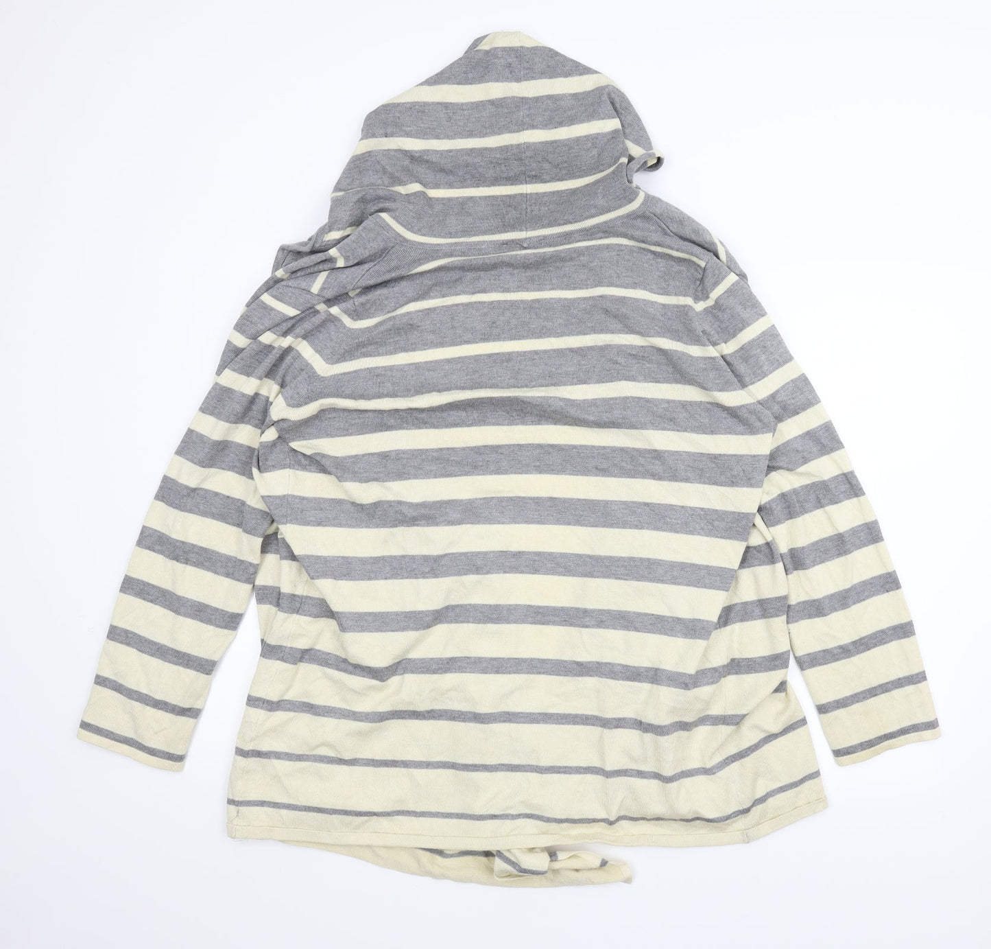 Gw Womens Beige Striped  Cardigan Jumper Size XL  - Draped