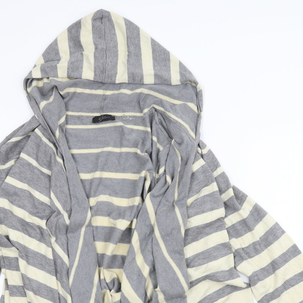 Gw Womens Beige Striped  Cardigan Jumper Size XL  - Draped