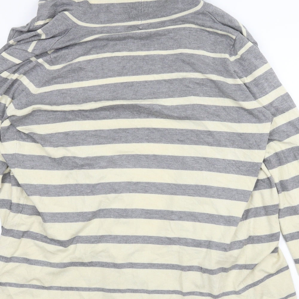 Gw Womens Beige Striped  Cardigan Jumper Size XL  - Draped