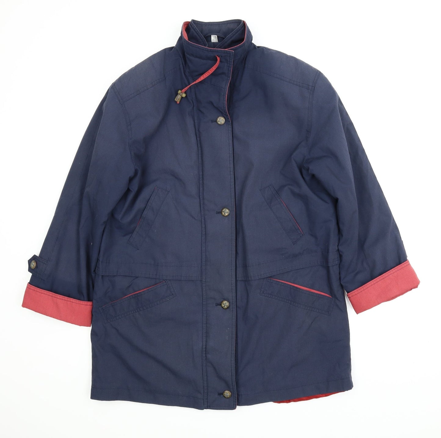 Womens UK Size 14 Preworn Blue Parka Coat