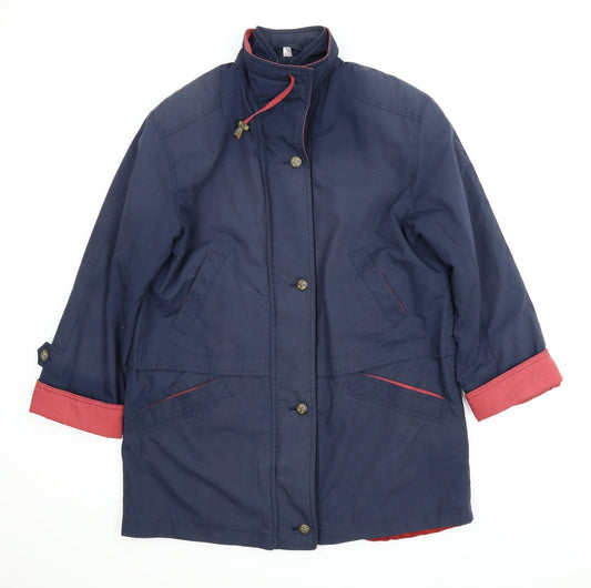 Womens UK Size 14 Preworn Blue Parka Coat