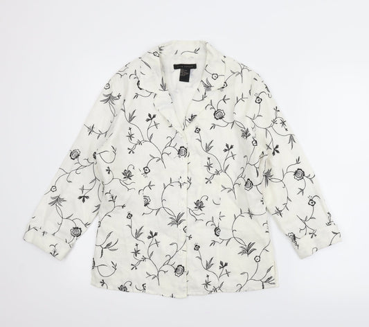 Womens UK Size M Anne Carson White Basic Blouse