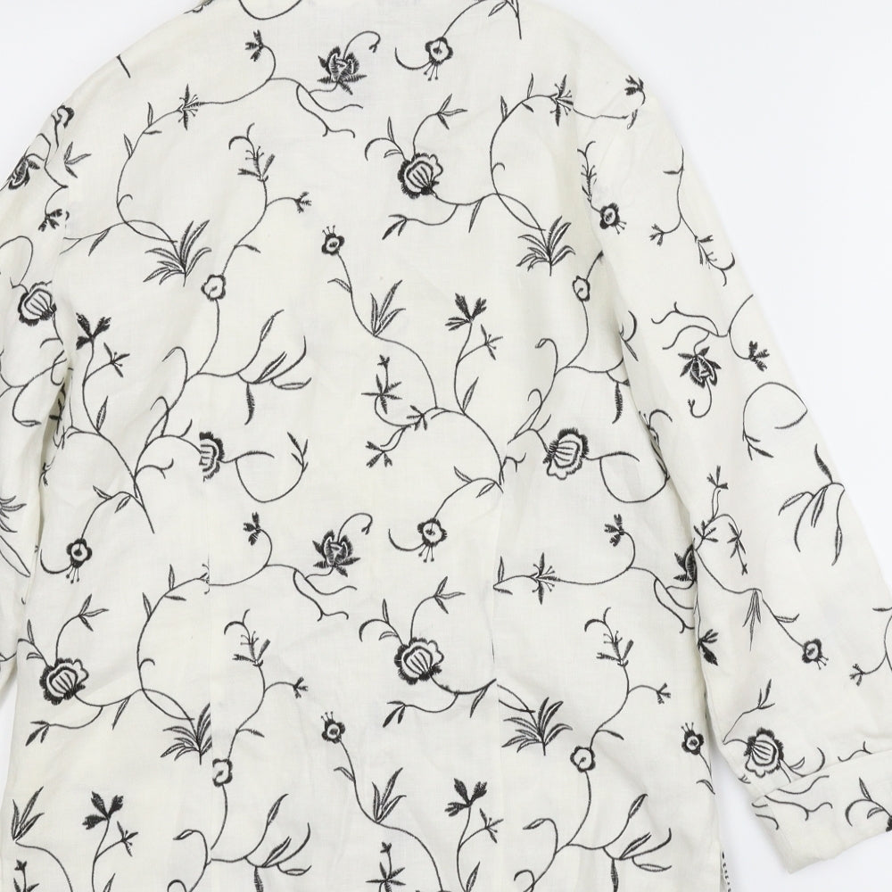 Womens UK Size M Anne Carson White Basic Blouse