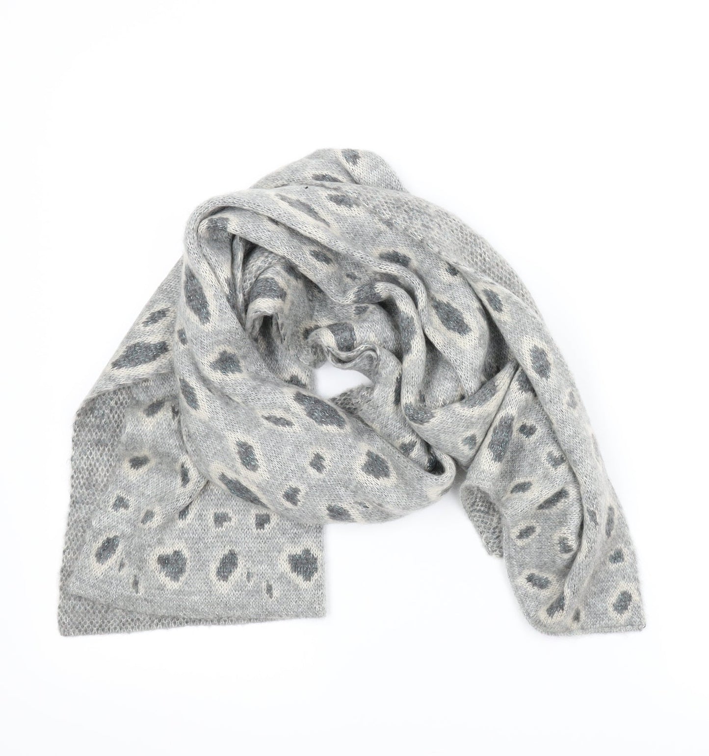 Faith Womens Grey Animal Print   Scarf