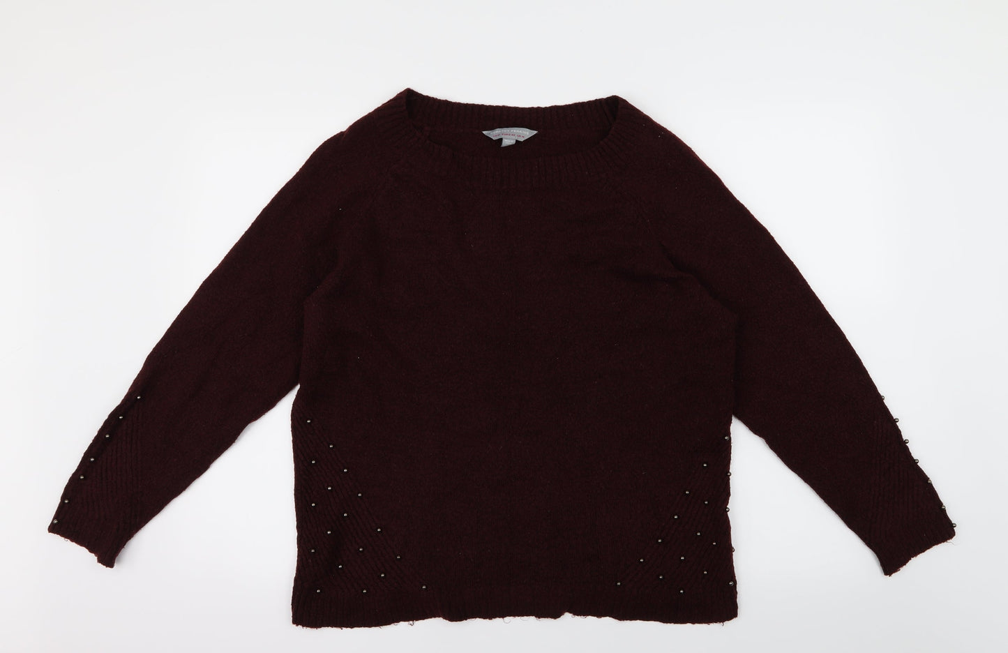 Dorothy Perkins Womens Red  Knit Pullover Jumper Size 14