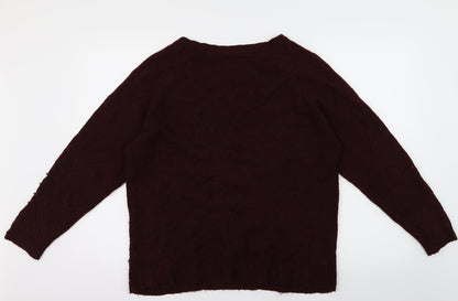 Dorothy Perkins Womens Red  Knit Pullover Jumper Size 14