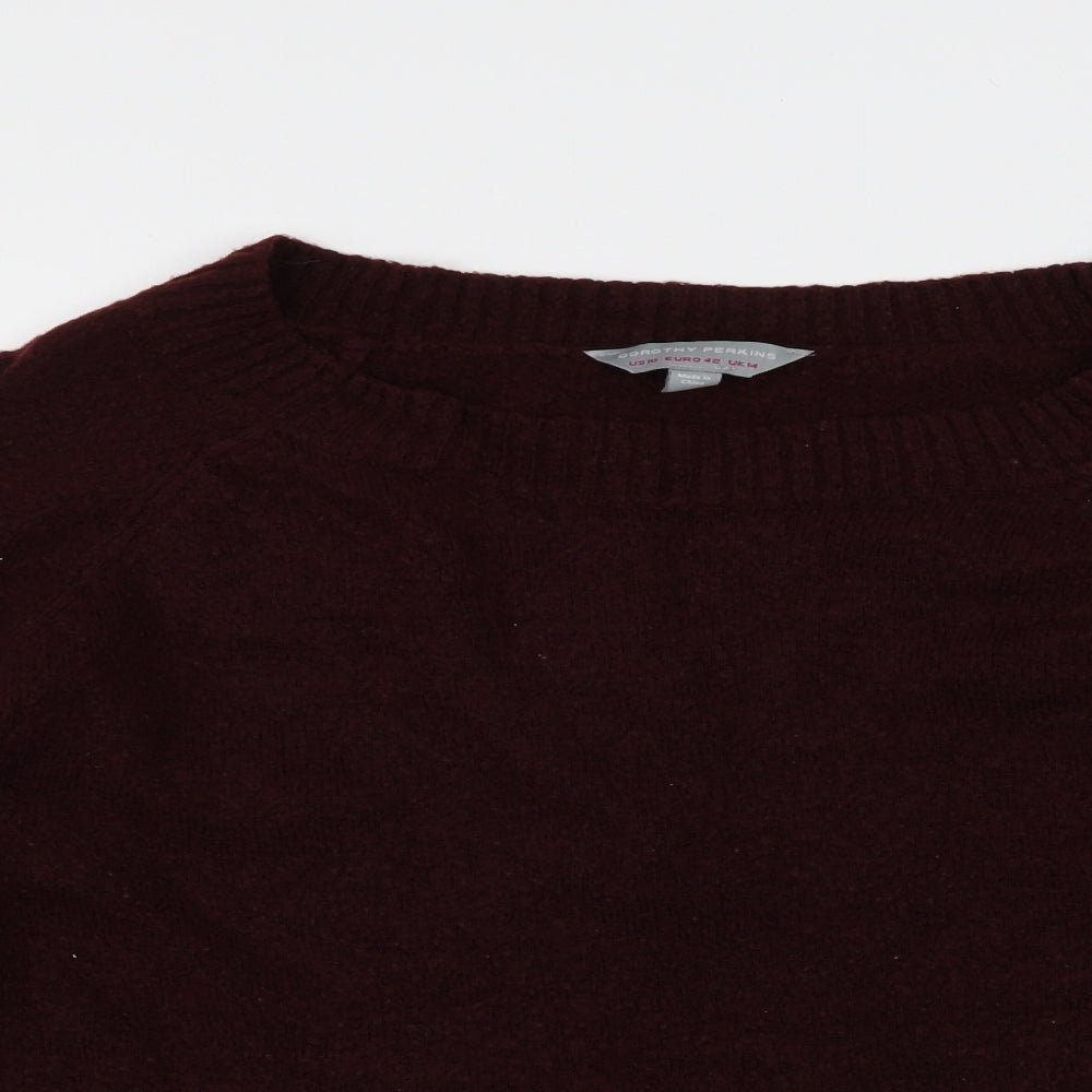 Dorothy Perkins Womens Red  Knit Pullover Jumper Size 14
