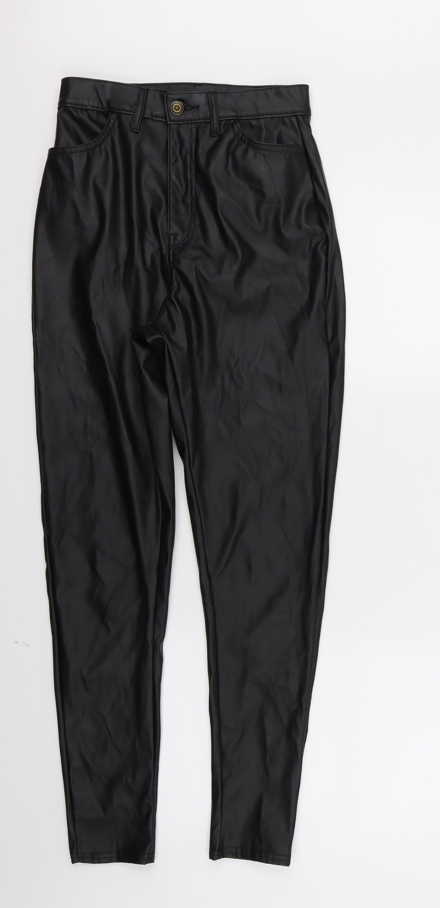 Womens UK Size 8 PRETTYLITTLETHING Regular Fit  Black Trousers