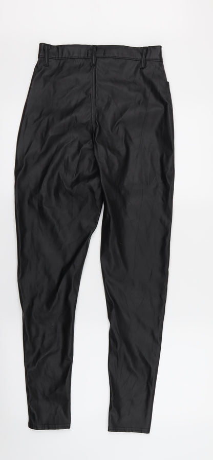 Womens UK Size 8 PRETTYLITTLETHING Regular Fit  Black Trousers