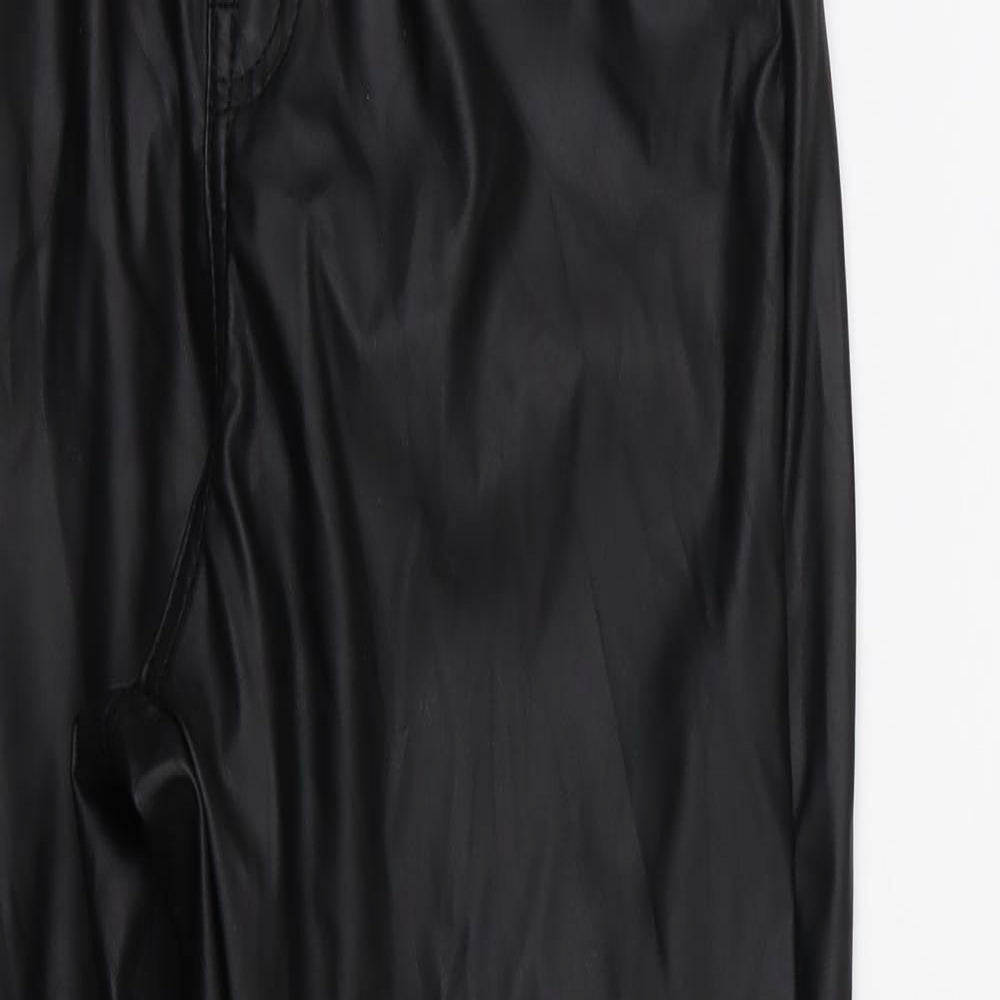 Womens UK Size 8 PRETTYLITTLETHING Regular Fit  Black Trousers