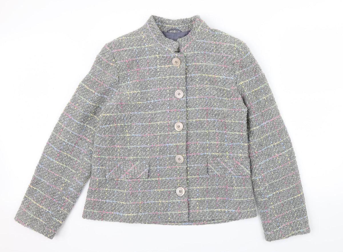 UNDER WRAPS Womens Multicoloured Geometric  Jacket  Size 16  - pocket details on front