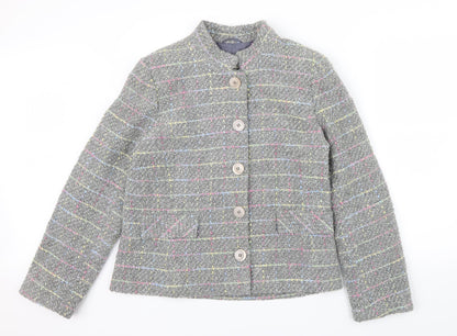 UNDER WRAPS Womens Multicoloured Geometric  Jacket  Size 16  - pocket details on front