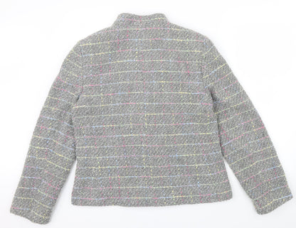UNDER WRAPS Womens Multicoloured Geometric  Jacket  Size 16  - pocket details on front
