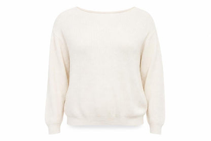 New Look Womens Beige   Henley Jumper Size L  - v neck drop on back
