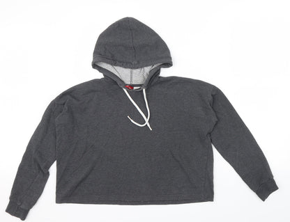 H&M Womens Grey   Pullover Hoodie Size 12