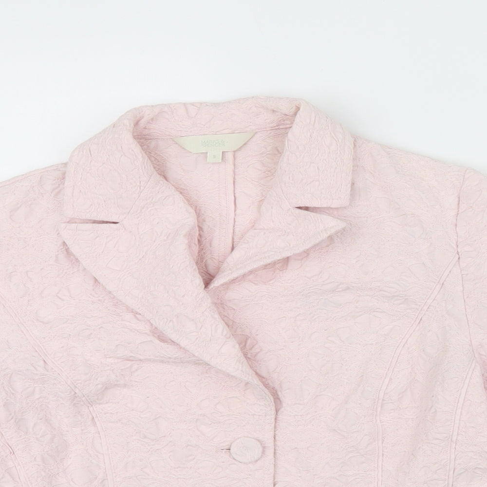 Womens UK Size S M&S Pink Jacket