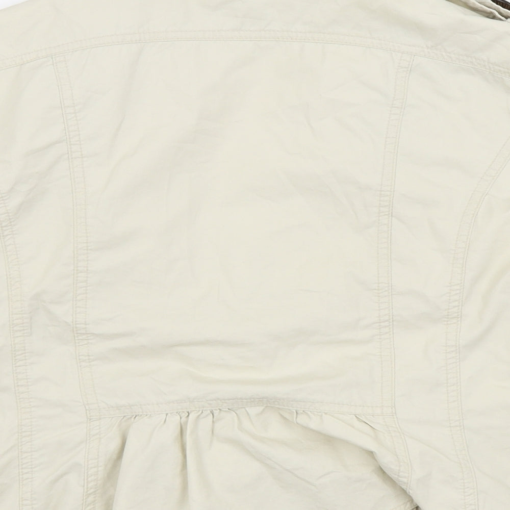 Papaya Womens Beige   Bomber Jacket Coat Size 14